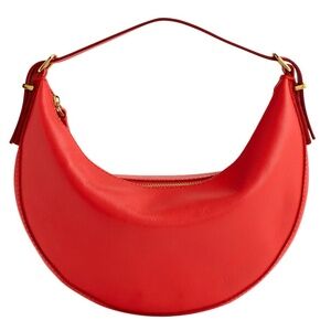 Madewell The Essential Convertible Top Handle Crossbody Mini Bag Red Orange